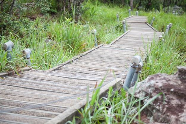 Foto gehwegbrücke zum berg