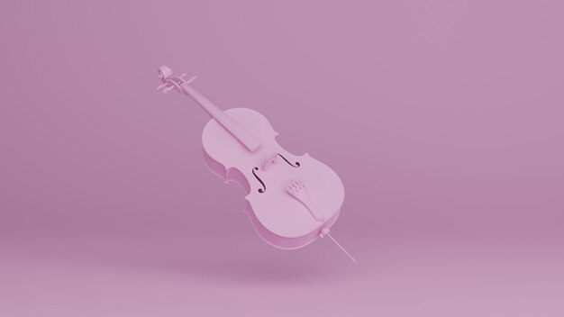 Geige 3D-Illustration 3D-Rendered-Hintergrundbild Das Spielen des Instruments