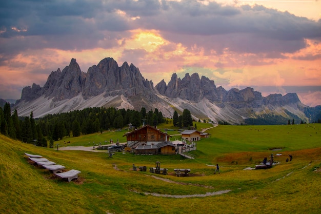 Geisleralm Rifugio Odle Dolomitas Itália