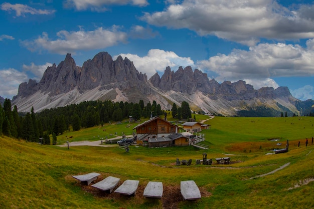 Geisleralm Rifugio Odle Dolomitas Itália