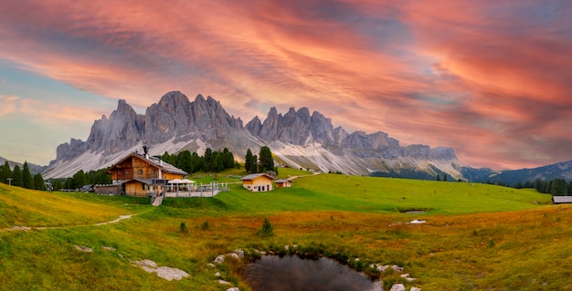 Geisleralm Rifugio Odle Dolomiten Italien