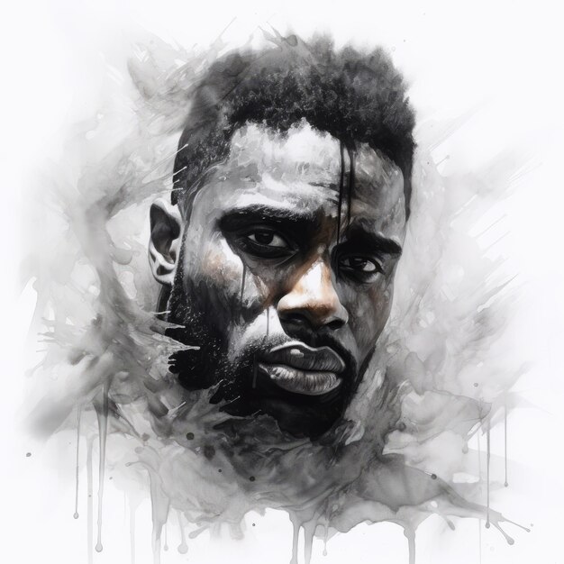 Geisterhaftes Porträt eines schwarzen Mannes Jason Derulo39s Enigmatische digitale Kunst