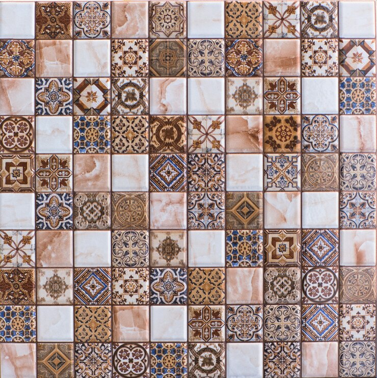 gekachelte hintergrundtextur fliesen mosaik abstrakte geometrische formen