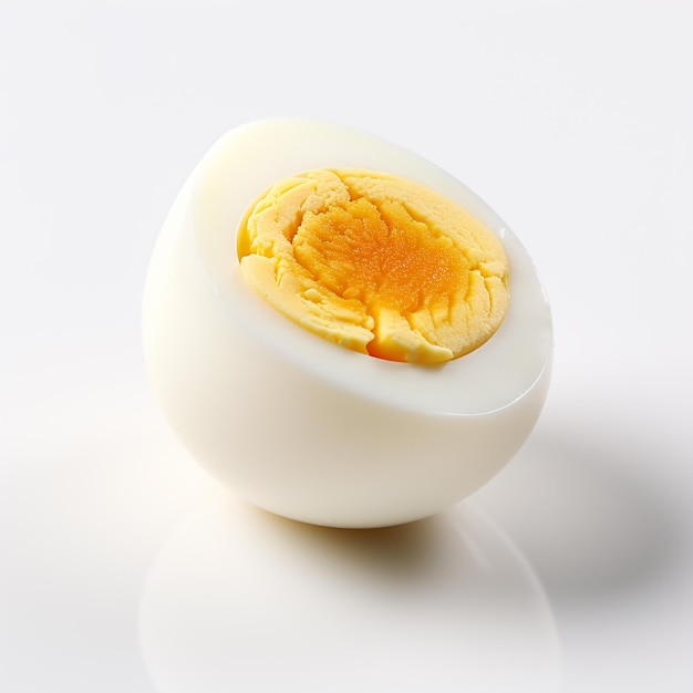 gekochtes Ei auf weißem Hintergrund