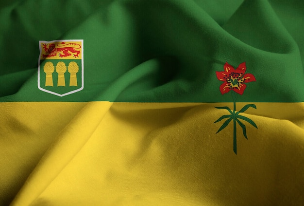 Gekräuselte Flagge von Saskatchewan