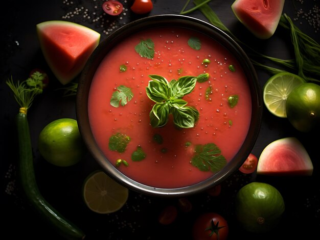 Gekühlte Gazpacho-Suppe Ai Generative