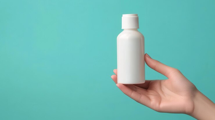 Gel de alivio del dolor nervioso de acción rápida Botella para sostener la mano con espacio para copiar texto