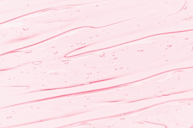 Gel cosmético, textura de soro de rosto rosa