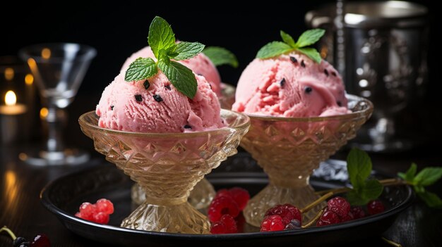 Foto gelado de melancia em tigelas de metal