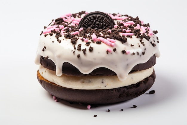 Foto gelado oreo sanduíche de donut