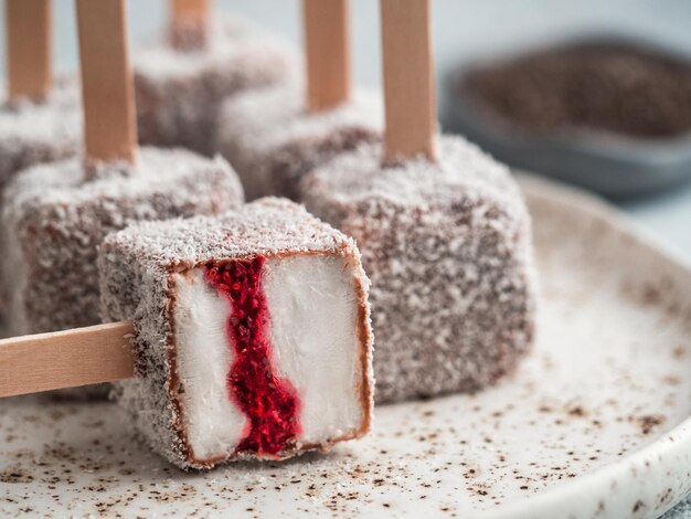 Foto gelados de lamington