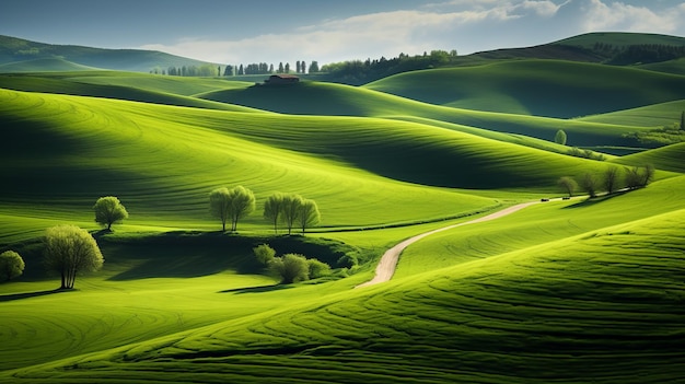 Gelassene Eleganz Ein Zeichen inmitten einer üppig grünen Landschaft