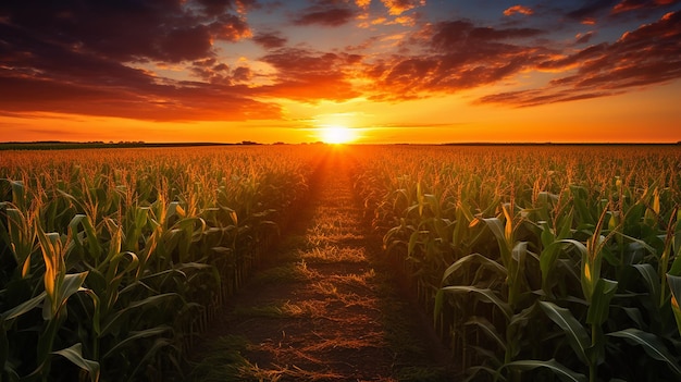 Gelassenheit bei Sonnenuntergang Eine atemberaubende Aussicht