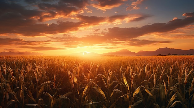 Gelassenheit bei Sonnenuntergang Eine atemberaubende Aussicht