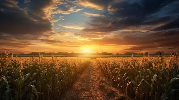 Gelassenheit bei Sonnenuntergang Eine atemberaubende Aussicht