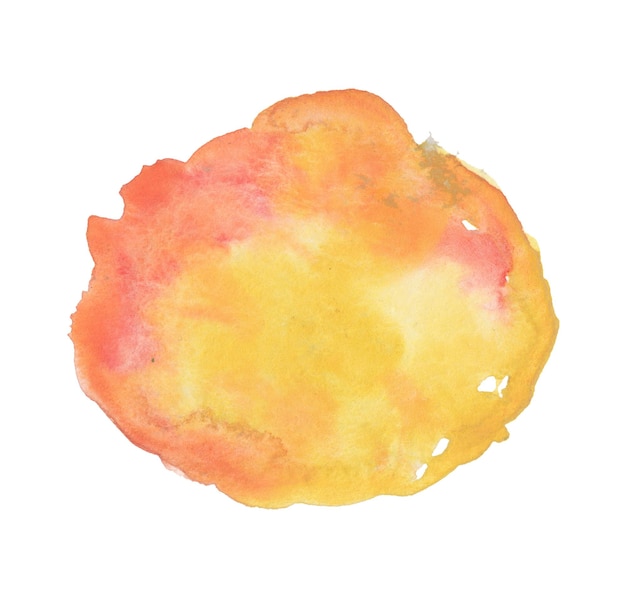 Gelb-orangee Aquarellflecken