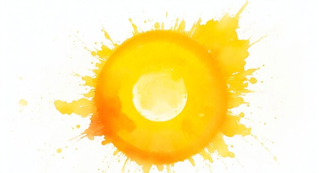 Foto gelbe aquarell-sonnenspritzer hintergrund