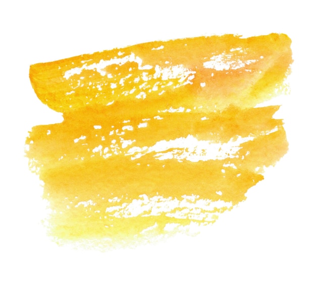 Gelbe Aquarellpinselstriche als Hintergrund.