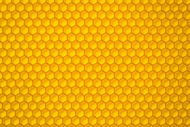 Gelbe Bienenwabe, nahtloser Hintergrund, Vorderansicht, Nahaufnahme