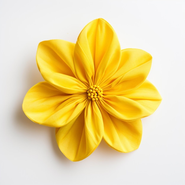 gelbe Blume auf einer weißen Oberfläche generative ai