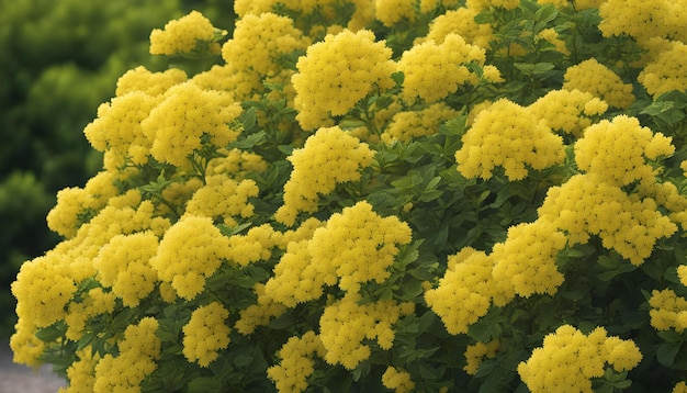 gelbe Blumen auf einem grünen Hintergrund