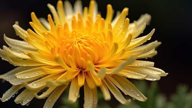 Gelbe Chrysanthemumblumenflora in der Natur Generative KI KI Generiert