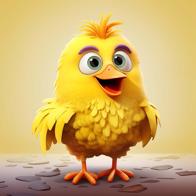 gelbe Huhn-Cartoon-Figur