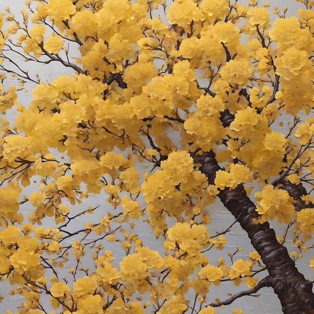 Gelbe japanische Kirschblütenblüten