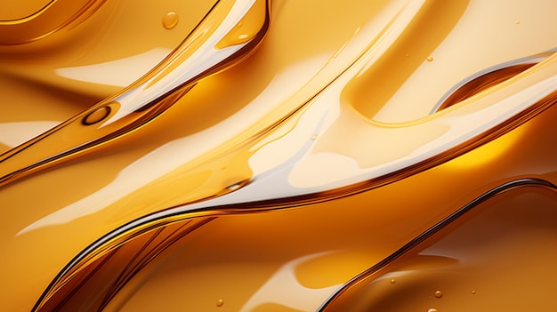 Gelbe Ölblasen Omega Goldtröpfchen Gelbe Flüssigkeit Kosmetik Hautpflege