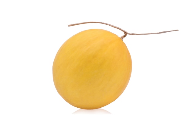 Gelbe Melone lokalisiert auf weißem Hintergrund