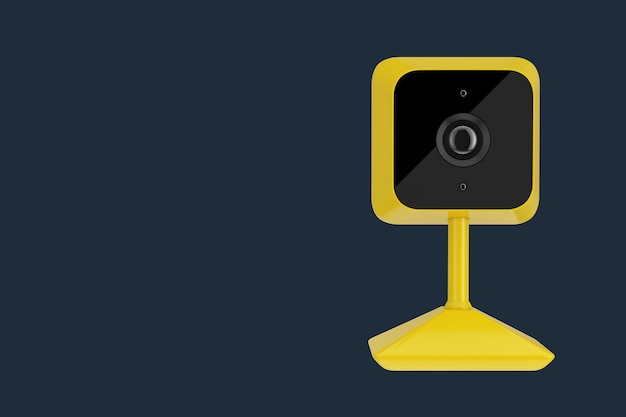 Gelbe moderne Webkamera 3D-Rendering