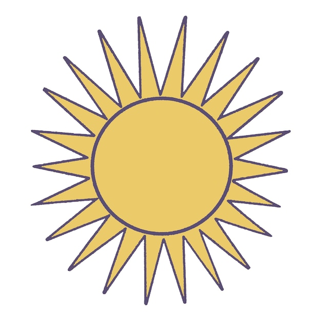 Gelbe Sonne png-Collage-Element durchsichtiger Hintergrund