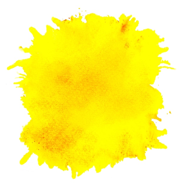 gelbe Spritzer Aquarell
