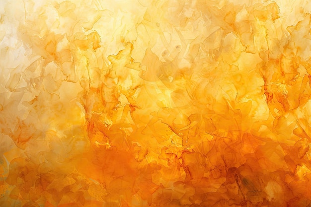 Gelbe und goldene abstrakte Aquarellmalerei auf Leinwand