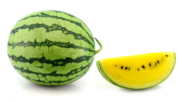 Gelbe Wassermelone isoliert