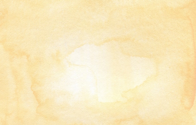Gelber abstrakter Aquarellhintergrund auf strukturiertem Papier