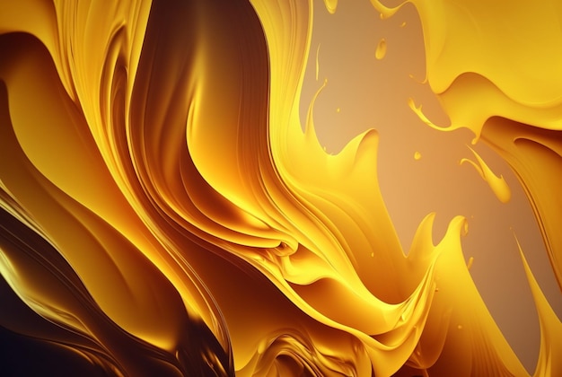 Gelber abstrakter schöner Hintergrund, generative KI