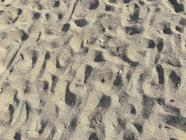 Gelber krümeliger Sand schöne goldene Natur am Strand Hintergrundtextur