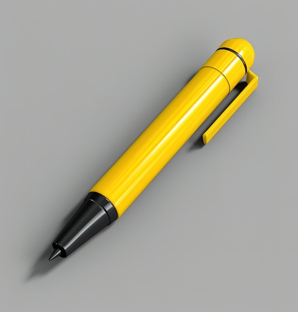 Gelber Kugelschreiber für ein effektives Schreiben