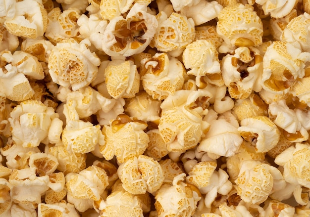 Gelber Popcorn-Texturhintergrund