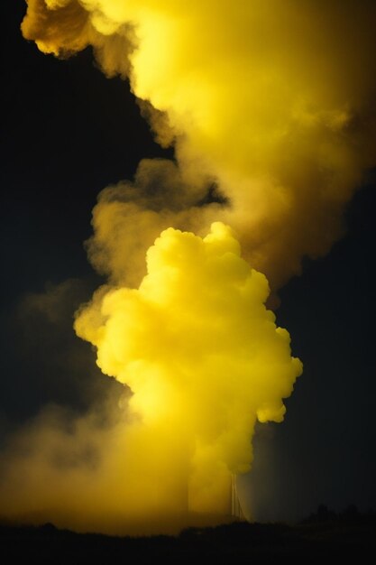 gelber Rauchsilhouette Hintergrund