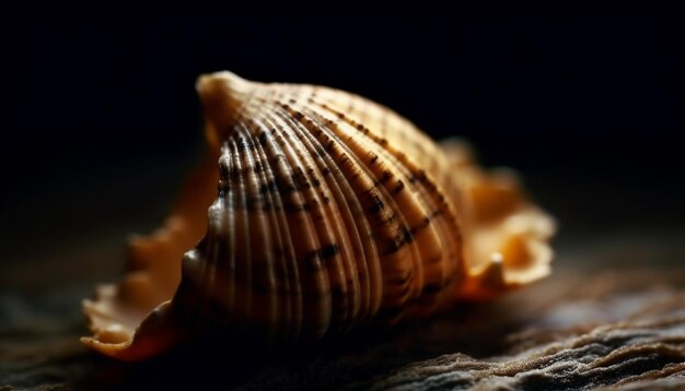 Gelber Seestern auf blauem Sand-Küstendekor, generiert von KI