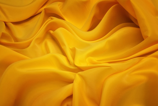 Gelber Stoff aus Viskose, Acetat und Elasthan