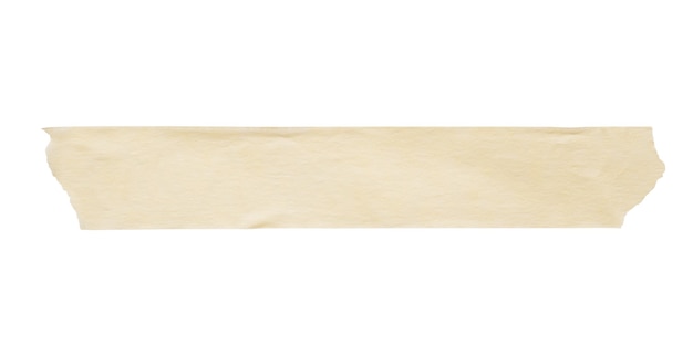 Gelbes Klebepapierband lokalisiert auf weißem Hintergrund