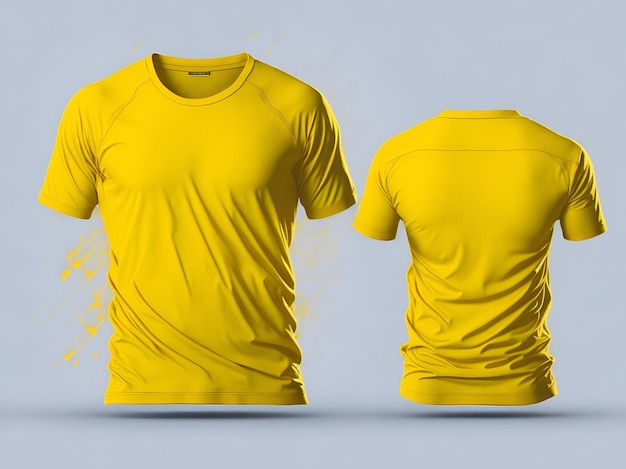Gelbes T-Shirt-Modell