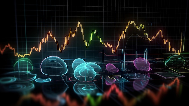 Geld kreatives Geschäftskonzept Währungshintergrund Finanzinvestitionen des Unternehmens Moderne abstrakte Vorlage Abstraktes Technologie-Banner-Design Diagramm Aktienmarkt