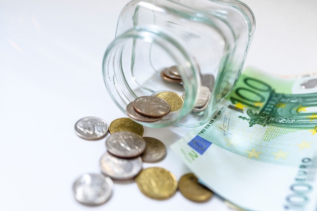 Geld sparen im glas