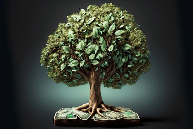 Geldbaum für Erfolg und Glück im Geschäft