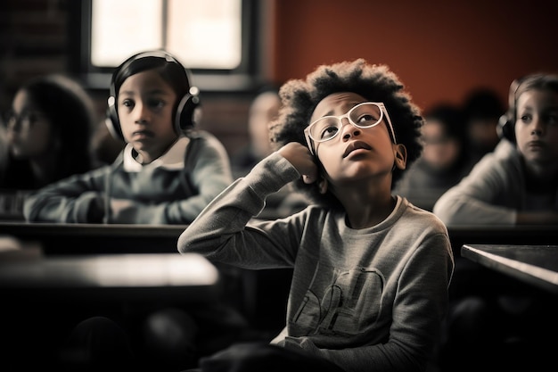 Gelehrte Schnappschüsse Gesichter des Lernklassenraums