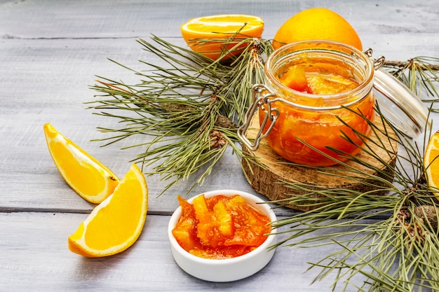 Geléia de frutas laranja